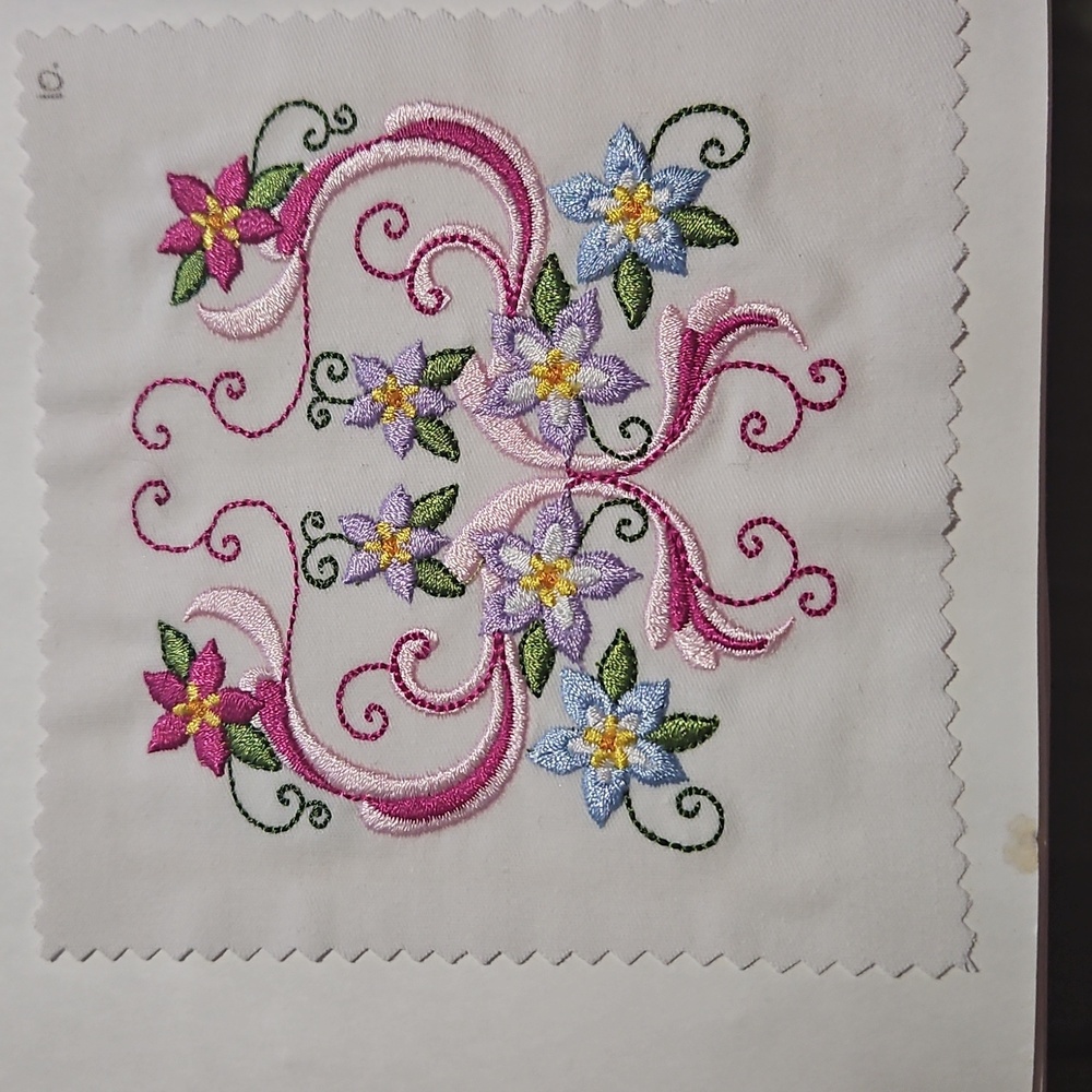 Handmade machine embroidery patch
